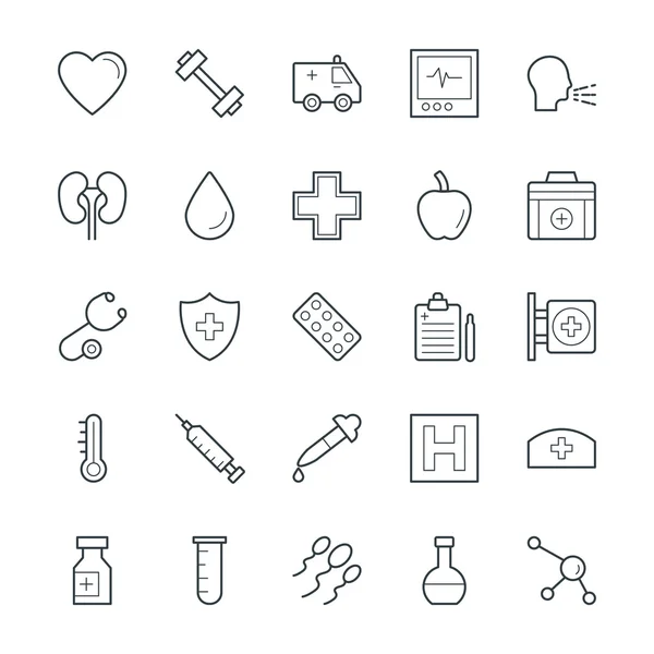 Salud y Medicina Cool Vector Iconos 7 — Archivo Imágenes Vectoriales