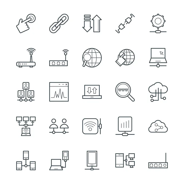 Networking Cool Vector Icons 3 — Stok Vektör