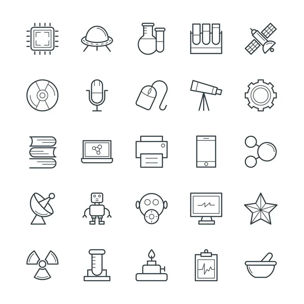 Science and Technology Cool Vector Icons 2 — Stock Vector