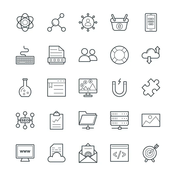 SEO en Internet Marketing cool vector icons 3 — Stockvector