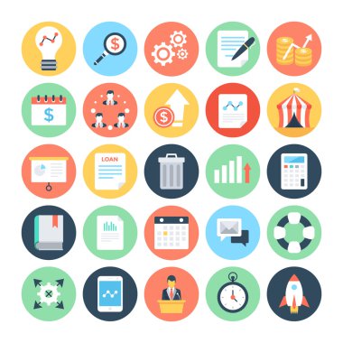Business Essentials, Management, Growth Vector Icons 2 clipart