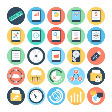 Veri bilim vektör simgeler 5