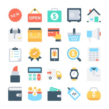 Alışveriş ve E-ticaret vektör simgeler 4