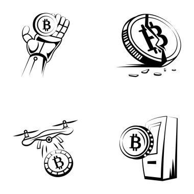 Bitcoin Ticari Çizim Biçimi Simgeleri Paketi 