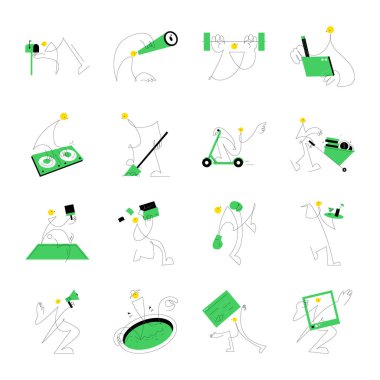 Günlük Sketchy Stili Resimleri Paketi 