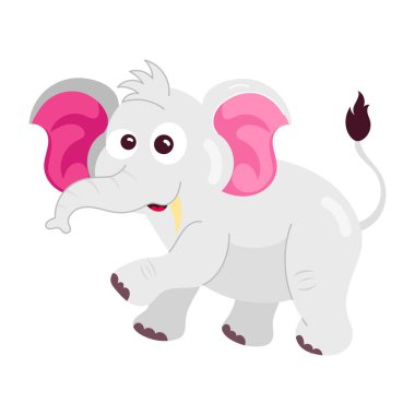 Düz bir fil yürüyüşü çıkartması. 