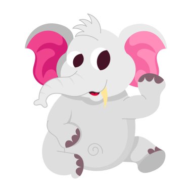 Sirk fili sahneleniyor, top ve düz çıkartmayla 