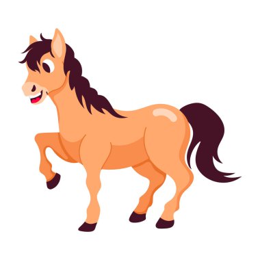 Şaşırmış atın komik maskotu 