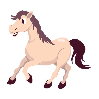 Düz bir at eyeri maskotu. 