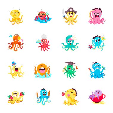 Kullanışlı Ahtapot Çizgi Filmi Etiketleri 
