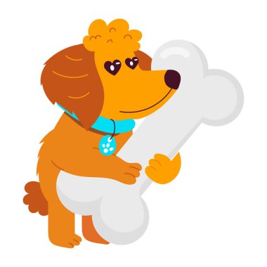 Gülümseyen bir köpek stili çıkartması. 