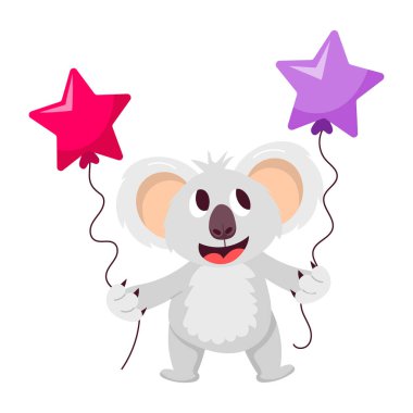 Koala balonlarının komik stili etiketi 