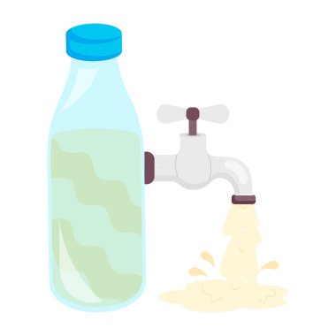 Çizgi roman tarzı süt kutusu etiketi 