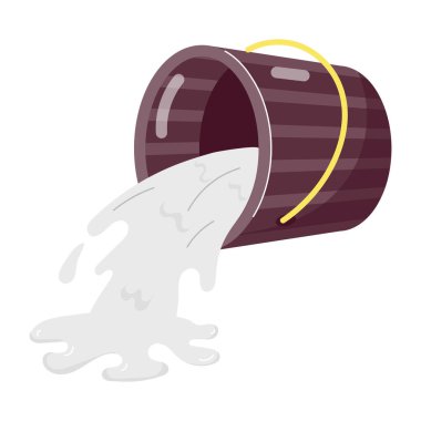 Süt tükürmenin yassı stili. 