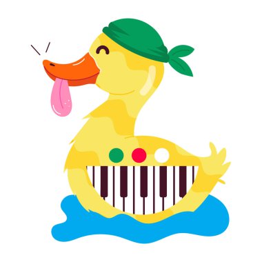 Ördek piyanosunun komik stili 