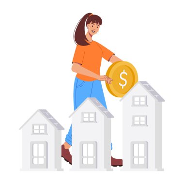 Özellik iş illüstrasyonu düz stil