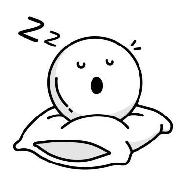 Karalama stilinde tasarlanmış insan beyni simgesi 