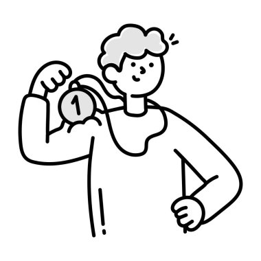 Karalama stilinde tasarlanmış insan beyni simgesi 