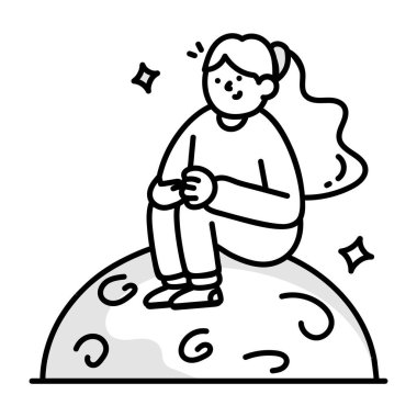 Karalama biçiminde mobil konum simgesi 