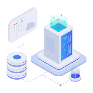 İş büyümesinin izometrik simgesi 