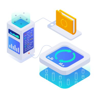 İş büyümesinin izometrik simgesi 