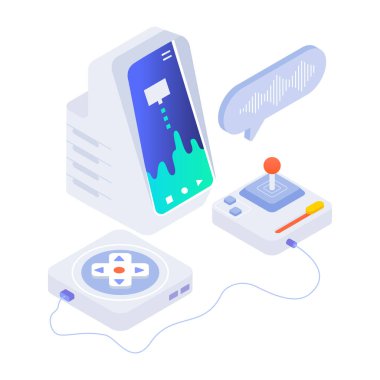 Oyun teknolojisinin izometrik bir simgesi 