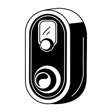 Akıllı bir kapı zilini gösteren karalama stili çizimi