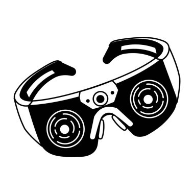 Akıllı gözlük gösteren bir çizim biçimi çizimi