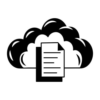 Bulut eşzamanlamasını gösteren el çizimi biçim illüstrasyonu