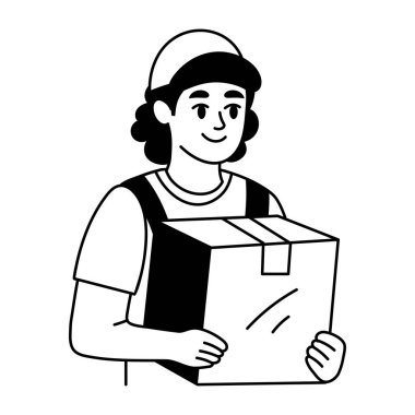 Bir alışveriş uygulamasını gösteren el çizimi bir illüstrasyon