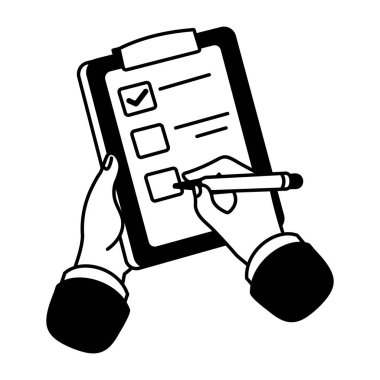 Kişisel hizmeti gösteren bir çizim biçimi illüstrasyonu