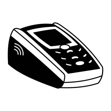 A hand drawn style illustration showing an attendance machine