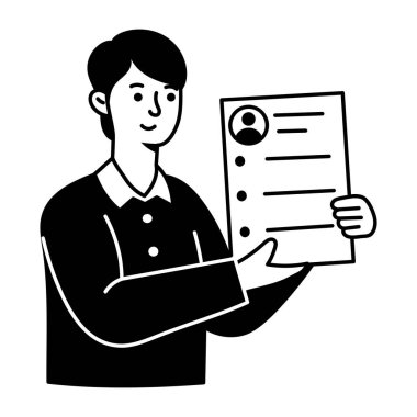 Çalışan ödülünü temsil eden yarım yamalak bir çizim.