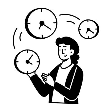 Çalışan ödülünü temsil eden yarım yamalak bir çizim.