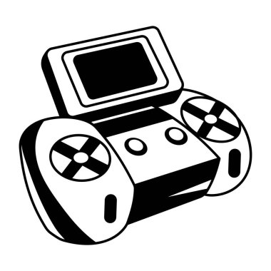 Gamepad 'i temsil eden bir kabartma biçimi çizimi