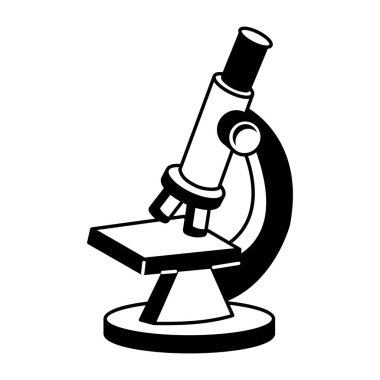 Mikroskop gösteren yarım yamalak bir çizim