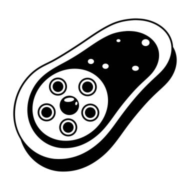 Biyolojik hücreyi betimleyen el çizimi biçim illüstrasyonu