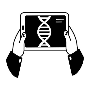 Biyoteknolojiyi gösteren karalama tarzı bir illüstrasyon