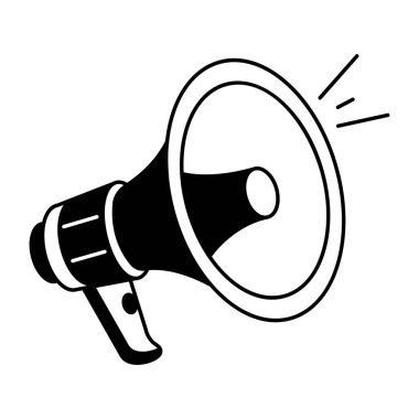 Akıllı konuşmacı tasvir eden el çizimi biçim illüstrasyonu