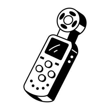 Akıllı konuşmacı tasvir eden el çizimi biçim illüstrasyonu