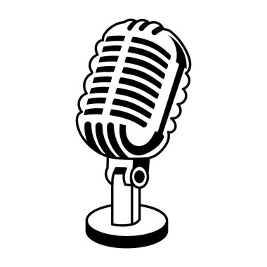 Akıllı konuşmacı tasvir eden el çizimi biçim illüstrasyonu