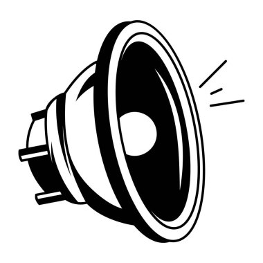 Akıllı konuşmacı tasvir eden el çizimi biçim illüstrasyonu