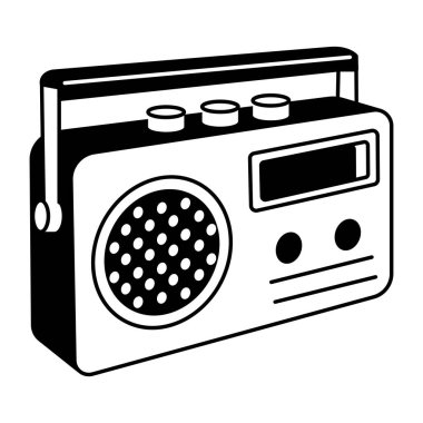 Akıllı konuşmacı tasvir eden el çizimi biçim illüstrasyonu