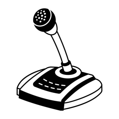 Akıllı konuşmacı tasvir eden el çizimi biçim illüstrasyonu