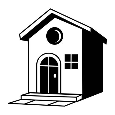 Evi gösteren yarım yamalak bir çizim