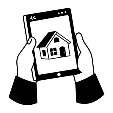 Çevrimiçi bir mülkü temsil eden bir çizim stili