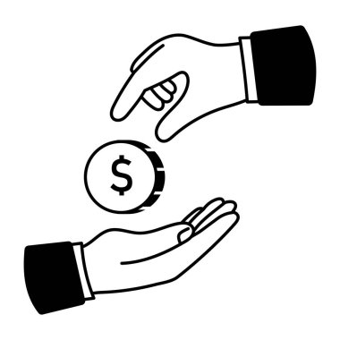 Bir ödemeyi temsil eden bir çizim biçimi çizimi