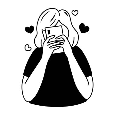 Bir e-posta zarfı gösteren el çizimi biçim illüstrasyonu