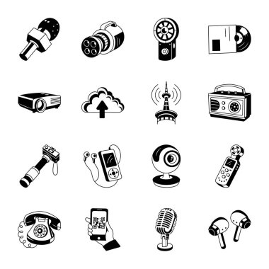 Podcast Doodle Biçimi Resimleri Koleksiyonu