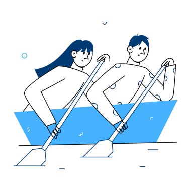 Bir takımı temsil eden bir çizim stili çizimi